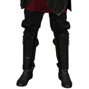 Katharina Blackened Steel Greaves