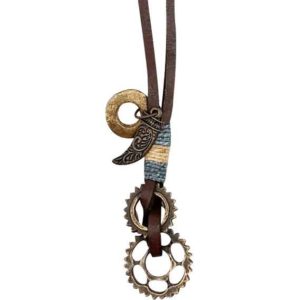 Steampunk Adventurer Leather Necklace