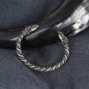 Large Odins Raven Viking Bracelet - Pewter