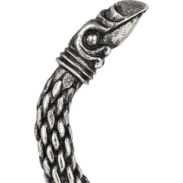 Scaled Odins Raven Viking Bracelet - Pewter