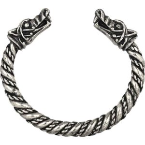 Large Viking Wolf Bracelet - Pewter