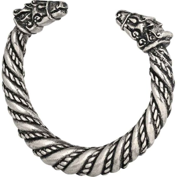 Large Sleipnir Viking Bracelet - Pewter