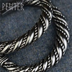 Tapered Viking Dragon Bracelet - Pewter
