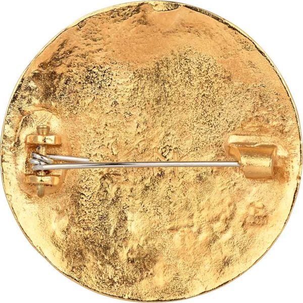 Medium York Disc Viking Brooch - Gold Plated