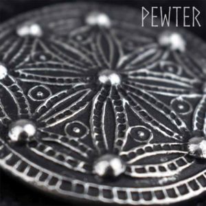 Medium York Disc Viking Brooch - Pewter