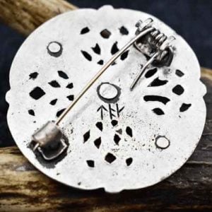 Galloway Bossed Disc Brooch - Pewter