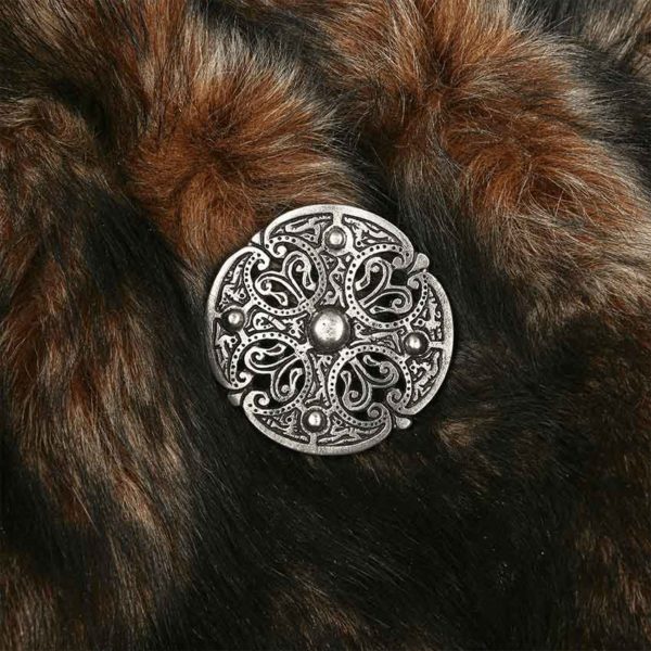 Galloway Bossed Disc Brooch - Pewter