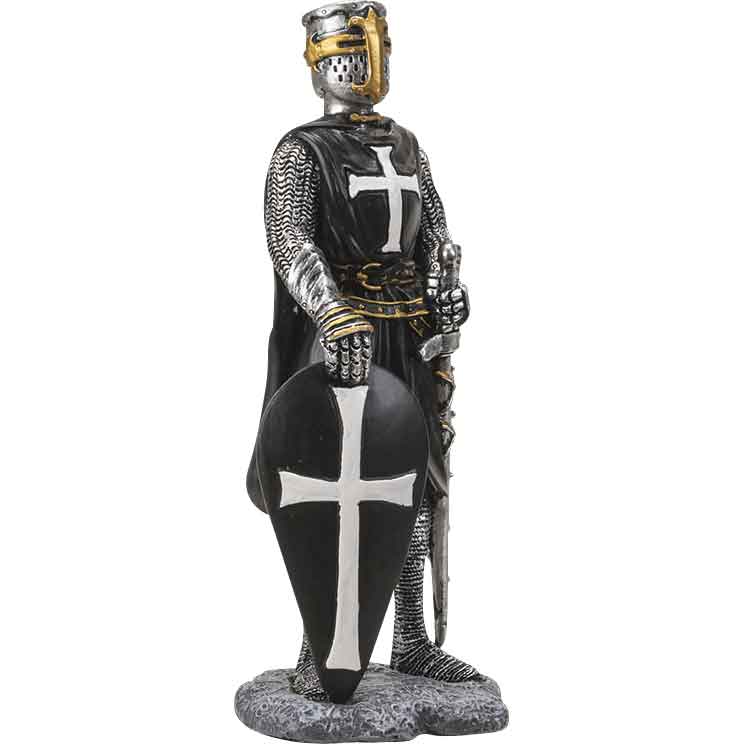 Hospitaller Knight with Sword and Shield Statue