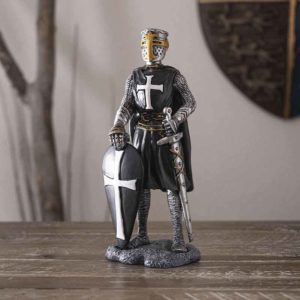 Hospitaller Knight with Sword and Shield Statue