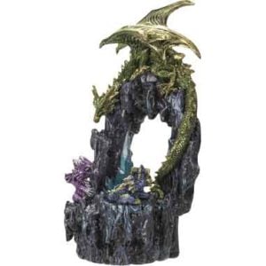 Dragon Family in LED Cave Statue