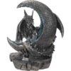 Dragon on LED Crystal Moon Statue
