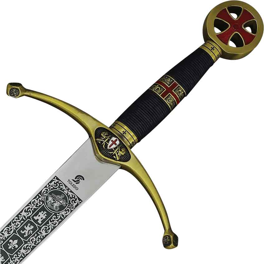 Brass Crusader Sword