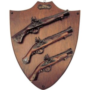 DArmi Flintlock Pistol Trio with Display Plaque