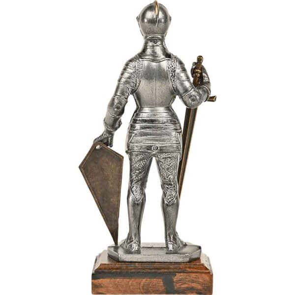 16th Century Knight with Broadsword and Shield Statue