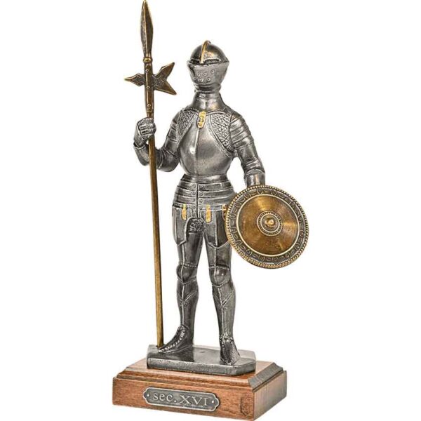 16th Century Knight with Halberd Statue