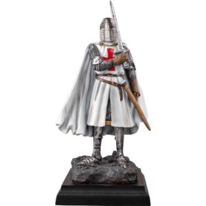 Templar Knight with Sword Statue