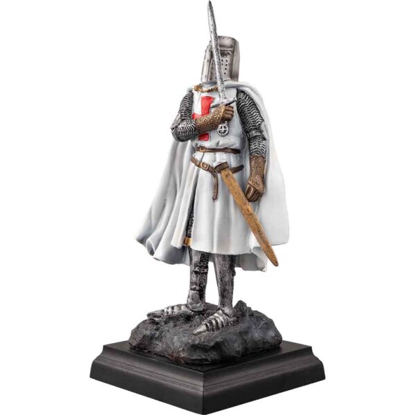 Templar Knight with Sword Statue