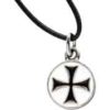 Enameled Teutonic Cross Necklace