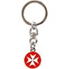 Red Maltese Cross Key Chain