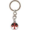 Black and White Templar Cross Key Chain