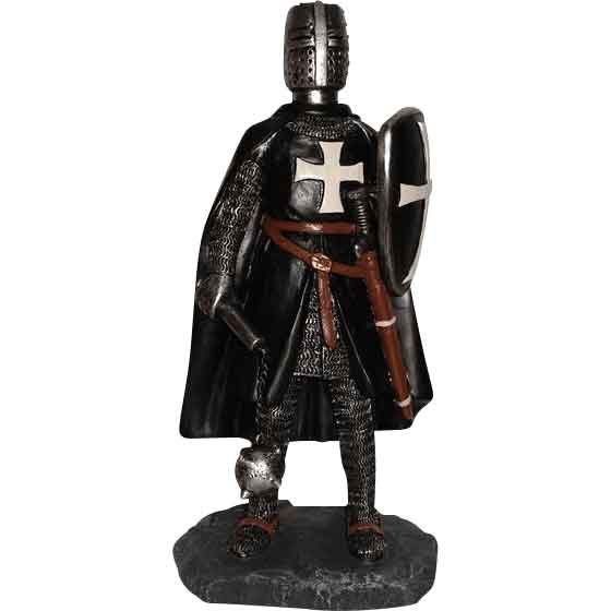 Hospitaller Knight with Mace and Shield Statue