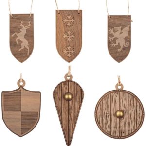 Medieval Shield & Banner Ornament Set