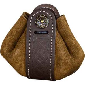 Small Wanderer Split Leather Pouch - Brown
