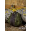 Small Wanderer Split Leather Pouch - Forest Green