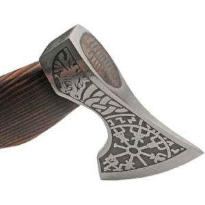 Wolf Vegvisir Viking Axe