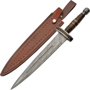 Folded-Steel Spearpoint Short Sword
