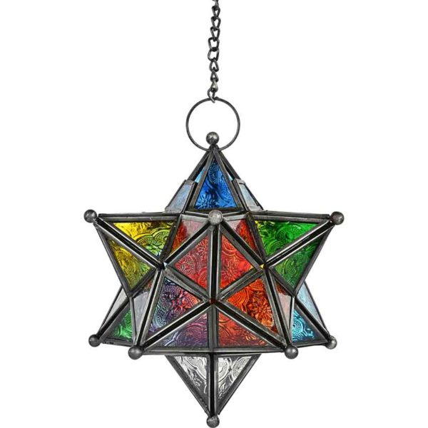 Colorful Multi-Point Star Tealight Lantern