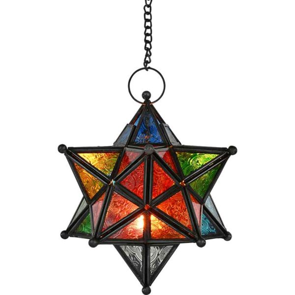 Colorful Multi-Point Star Tealight Lantern
