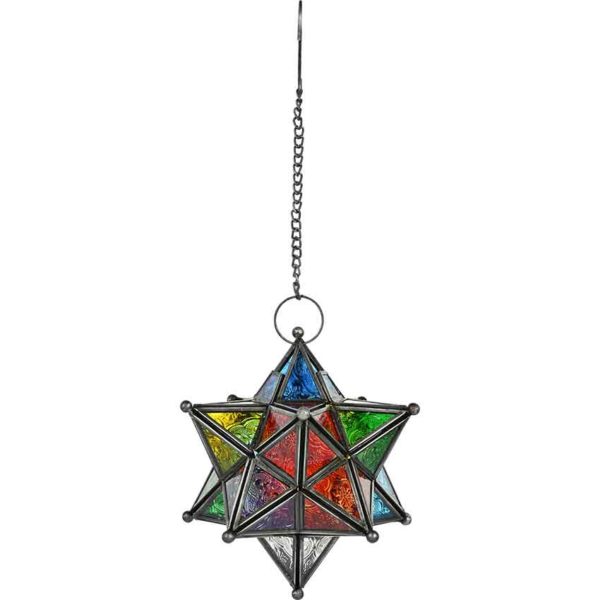 Colorful Multi-Point Star Tealight Lantern