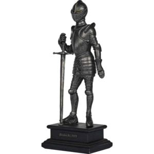 Pewter Knight with Sword Statue