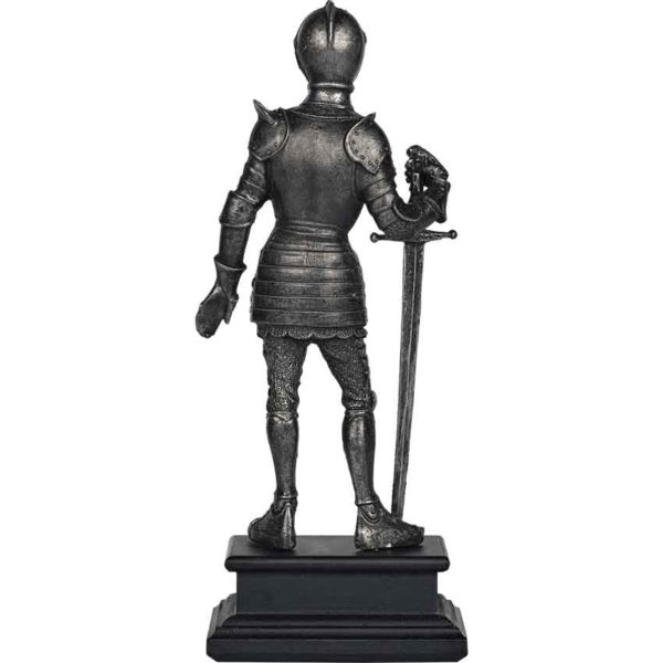 Pewter Knight with Sword Statue