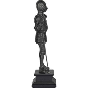 Pewter Knight with Sword Statue