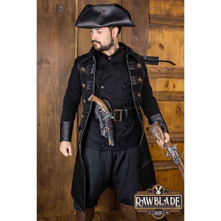 Jack Rackham Pirate Coat - Black