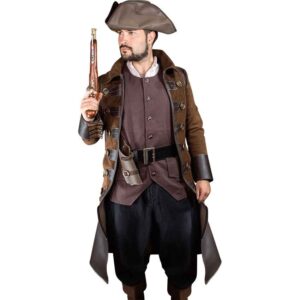 Jack Rackham Pirate Coat - Brown