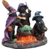 Black Cats and Cauldron Statue