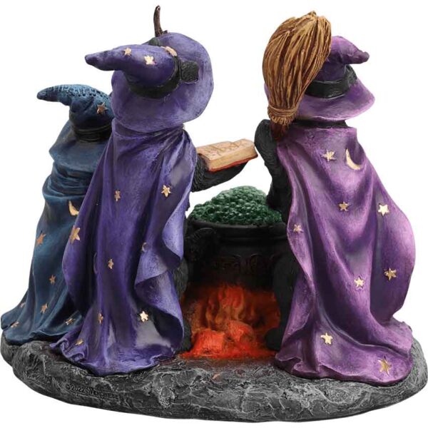 Black Cats and Cauldron Statue