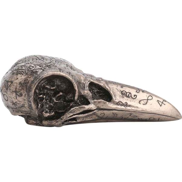 Bronze Alchemical Raven Skull Statue