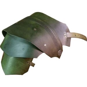 Warrior Leather Pauldron - Green