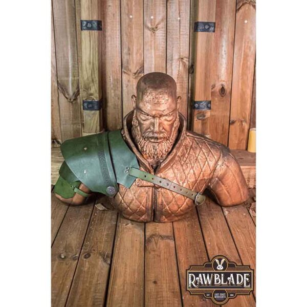 Warrior Leather Pauldron - Green