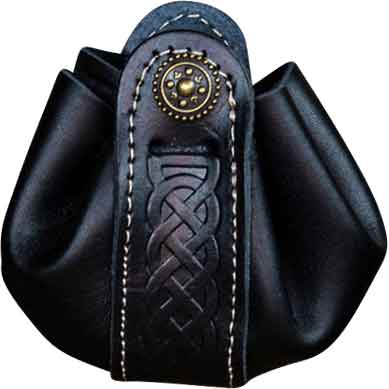 Small Wanderer Leather Pouch - Black