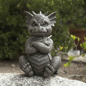 Angry Garden Dragon Statue