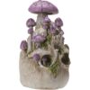 Purple Mushroom Skull Statue