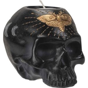 Black Skull Candle Holder