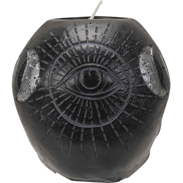 Black Skull Candle Holder