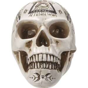 LED Eye White Skull Statue