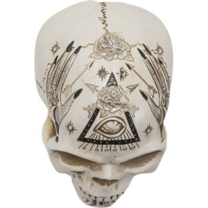 LED Eye White Skull Statue